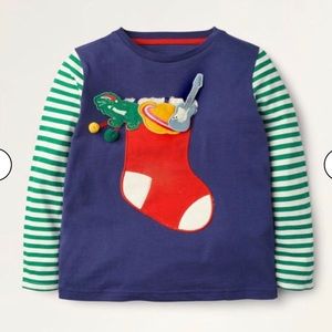 NWT mini boden Fun Christmas T-Shirt